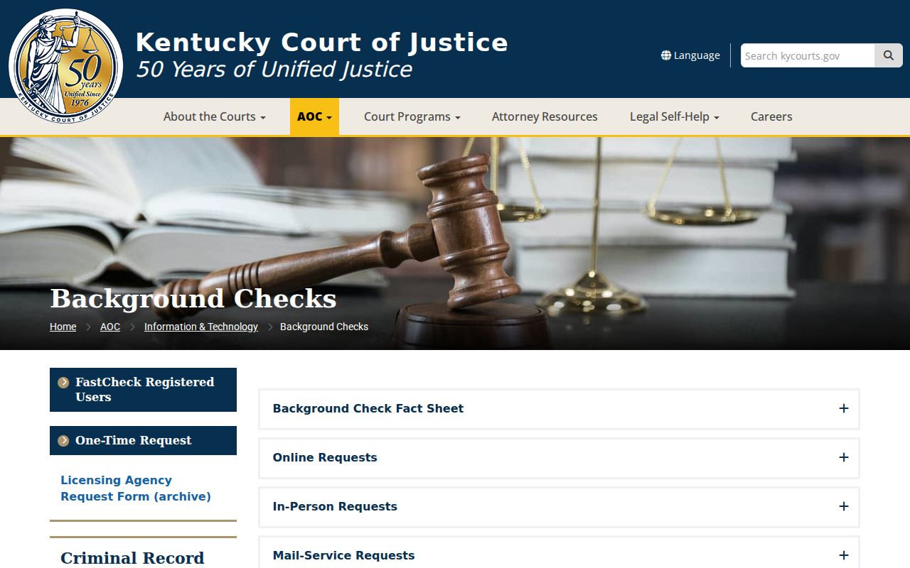 Monroe County criminal history and Kentucky AOC background checks